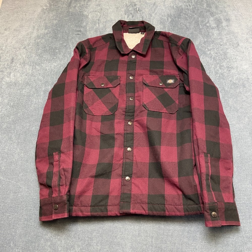 Dickies Sacramento Shirt Jacket Men M Multicolor Plaid Sherpa Lined Button Front